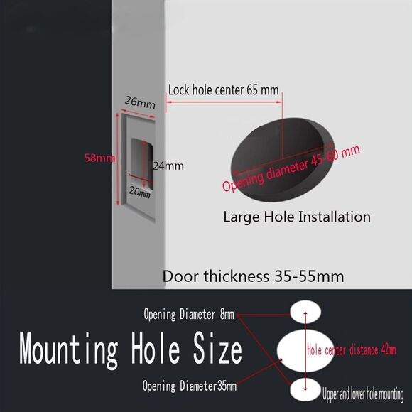 Square Entrance Lever Exterior Door Lock Set Reversible Heavy Duty Silver - Picture 3 of 14